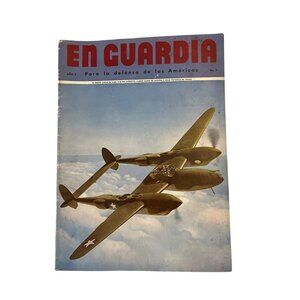 Vintage En Guardia WWII Magazine P-38 Aircraft Cover Eisenhower Spanish Propagan